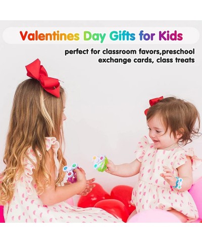 Valentines Day Gifts for Kids-4 Pcs Valentines Pop Bracelet Fidget Toys Bulk Valentine's Day Toys Valentine Exchange Gift for...