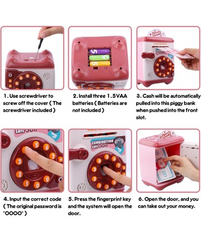 Electronic Piggy Bank Mini ATM Password Safe Coin Banks with Fingerprint Kids Money Safe Bank Best Toy Gifts for Boys Girls $...