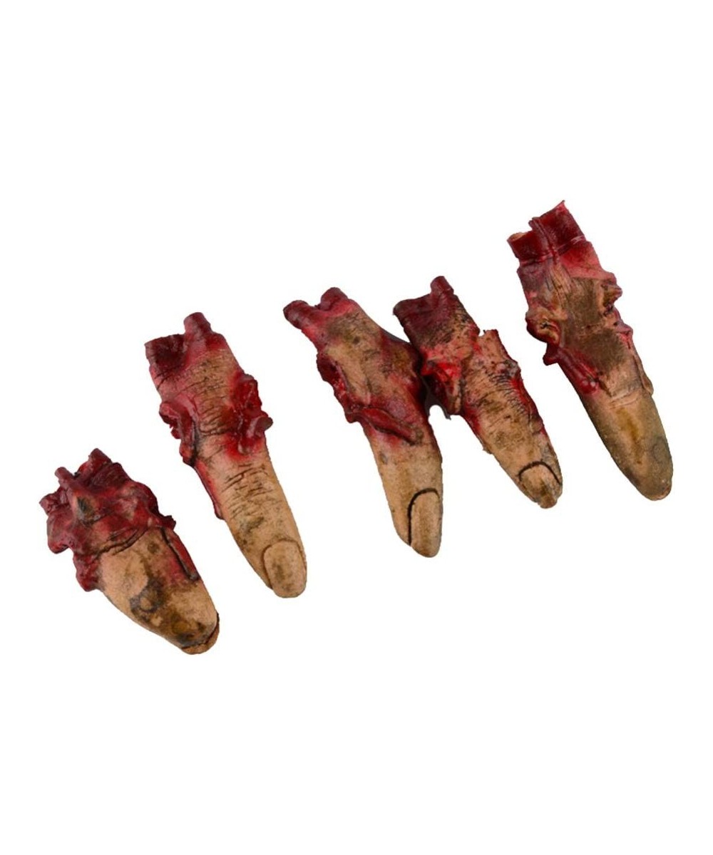 5Pcs Halloween Bloody Fake Fingers Realistic Severed Fingers Broken Zombie Fingers Scary Prank Fingers Props for Halloween Ha...