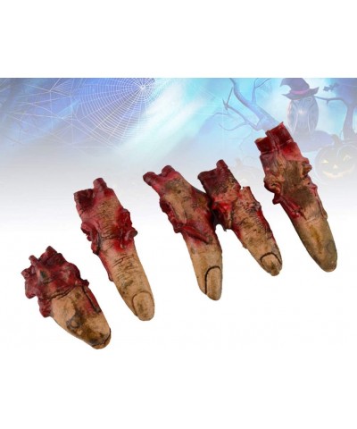 5Pcs Halloween Bloody Fake Fingers Realistic Severed Fingers Broken Zombie Fingers Scary Prank Fingers Props for Halloween Ha...