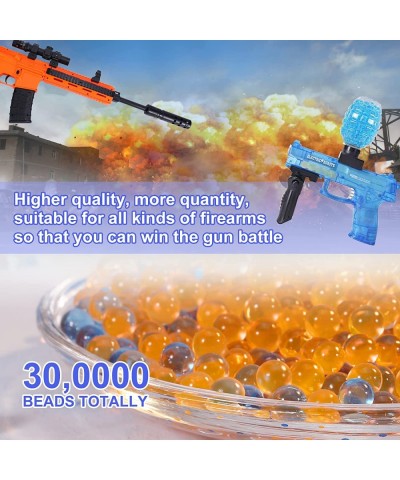 Water Ball Beads Refill Ammo（300 000Orange&Blue&Green 30 Pack-7-8mm）- Gel Splater Ball Blaster Bullets Compatible with Splatt...