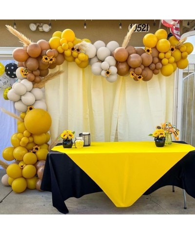 Balloon Garland Arch Kit Yellow Blush White Sand Brown Double Stuffed Latex Balloons For Baby Shower Wedding Birthday Fall Pa...