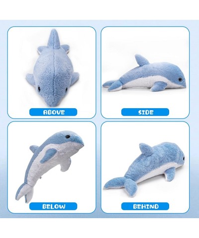 19.6" Weighted Stuffed Animal- Super Soft Cute Weighted Dolphin Stuffed Animal 1.7lbs Weight for Comfort and Stress Relief- D...