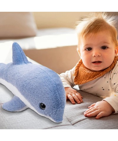 19.6" Weighted Stuffed Animal- Super Soft Cute Weighted Dolphin Stuffed Animal 1.7lbs Weight for Comfort and Stress Relief- D...