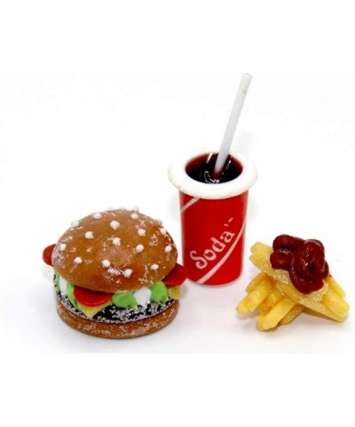 Dollhouse Burger Fries & Drink Fast Food Take Away Miniature Food Accessory $21.86 Dollhouse Accessories