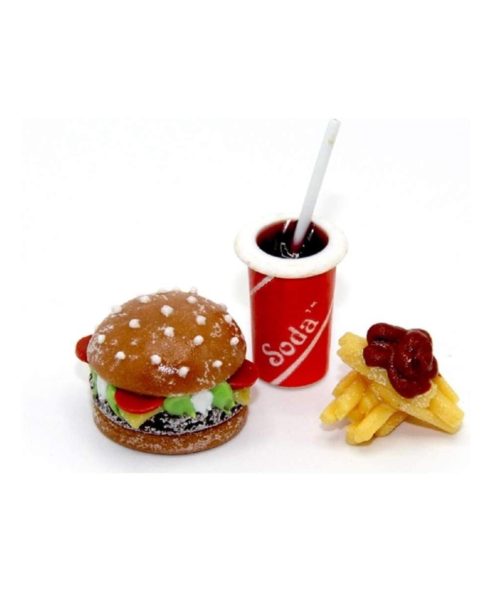 Dollhouse Burger Fries & Drink Fast Food Take Away Miniature Food Accessory $21.86 Dollhouse Accessories