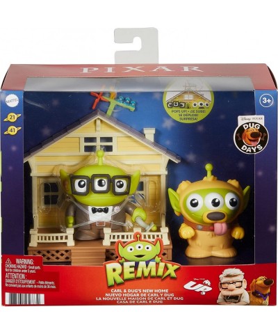 Pixar Alien Remix Carl Fredricksen & Dug 2 Figures & House Disney Plus Pixar Toy Story & Dug Days Mashup Movie Character Auth...