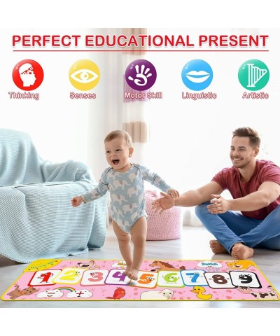 Toddler Toys Piano Mat Floor Musical Mat Anti-Slip Kids Dance Mat Toddler Girl Toys Musical Playmat with Flash Cards Fun Xmas...