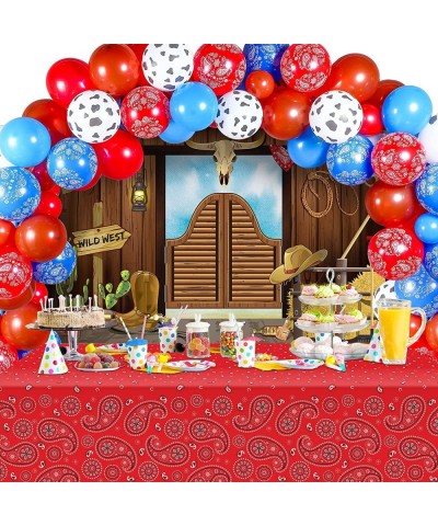 Western Cowboy Party Decoration Wild West Cowboy Photography Backdrop Bandana Tablecloth and Western Cowboy Balloons Western ...