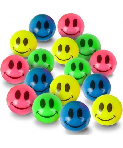 Mini Smile Face Bouncing Balls - Bulk Pack of 144 - 1 Inch Bouncy Balls in Assorted Bright Neon Colors - Best Birthday Party ...