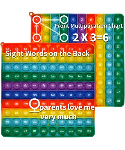 Multiplication Chart and Sight Word A-Z Alphabet Toy is an Early Reading Enlightenment Toy Suitable for Home and Classroom an...