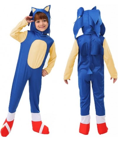 Halloween Kids Deluxe Hedgehog Costume Cosplay Cartoon Suit Onesie Outfit Pretend Play Dress Up Unisex $49.60 Kids' Costumes