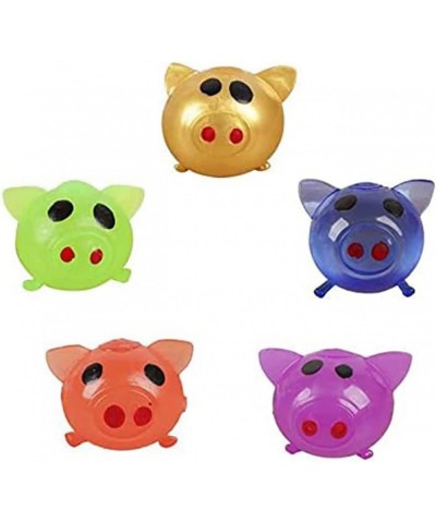 5cm Venting Toy Pig Shape Stress Relief Smash Vent Decompression Toy Colorful Splat Pig Ball Stress Relief for ADHD OCD Autis...