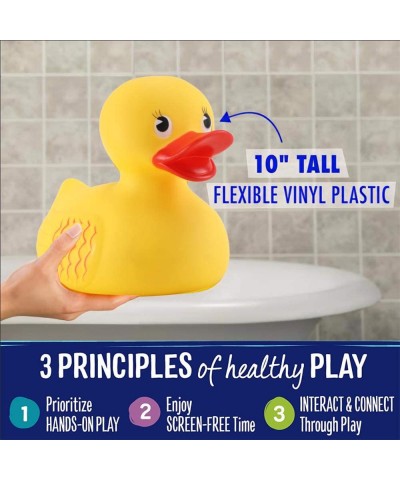 10" Jumbo Classic Yellow Rubber Duck Bathtime Toy | Floating Fun Pool Preschool Bathtub Toy | Giant Flexible Large Yellow Duc...