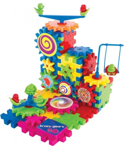 Gear Building Toy Set - Interlocking Learning Blocks - Motorized Spinning Gears - 81 Piece Playground Edition $24.64 Toy Inte...