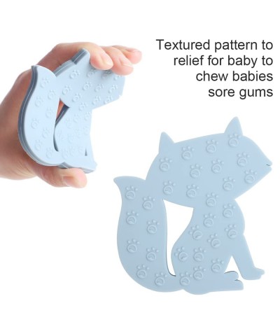 Baby Teething Toys-Cute Silicone Fox Teethers-Teether Toys for Babies 3-6 Months 6-12 Months- BPA Free Silicone-Easy to Hold-...