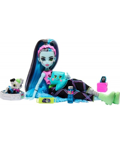 Doll and Sleepover Accessories Frankie Stein Doll with Pet Dog Watzie Creepover Party $44.45 Dolls