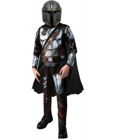 Mandalorian Costume Helmet Kids Boys Cosplay SW Boba Fett Cloak Jumpsuit Outfit Halloween Party $49.56 Kids' Costumes