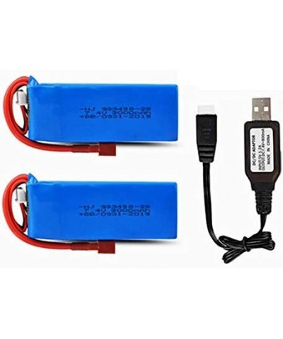 7.4V 3000mAh Lipo Battery T Plug for WLTOYS 144001 1/14 RC Car Upgrade Parts 2 Pack with USB Charger $67.92 Hobby Remote & Ap...