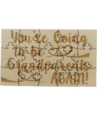 You're Going to Be Grandparents Again - 15 Piece Basswood Jigsaw Puzzle Surprise Pregnancy Announcement $26.28 Jigsaw Puzzles