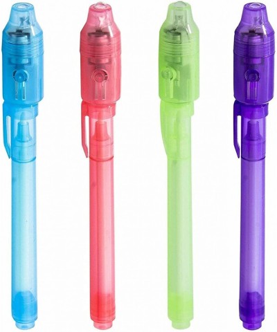 4 Invisible Ink Pens - Upgraded Spy Pen with UV Light Magic Marker - Thanksgiving Halloween for Boys and Girls Gift Bag Toys ...