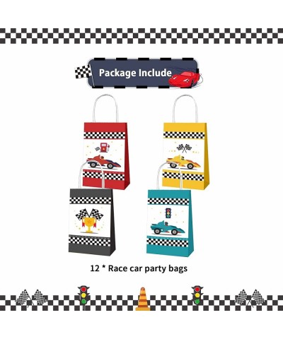 12 Pcs Race Car Party Gift Bags Racing Candy Treats Bags for Kids Birthday Party Decoration Let's go Racing Theme Party Favor...