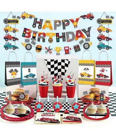 12 Pcs Race Car Party Gift Bags Racing Candy Treats Bags for Kids Birthday Party Decoration Let's go Racing Theme Party Favor...