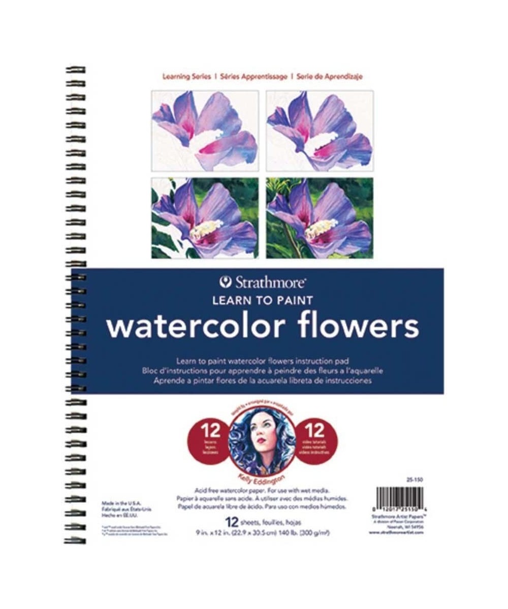 Learn To Paint Wire Pad 9"X12"-Watercolor Flowers -62251500 $19.04 Kids' Drawing & Writing Boards