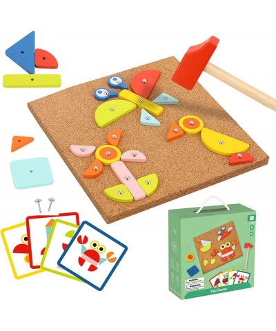 Tap Tap Games Toys Hammer and Nails Game Wooden Hammering Pounding Toy Wooden Toy with Mallet $34.42 Early Development & Acti...