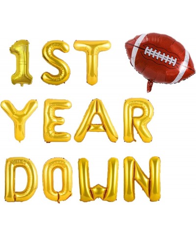 1st Year Down Banner First Year Down Banner With Football Balloon First Birthday Football Theme Birthday Party 1st Year Down ...