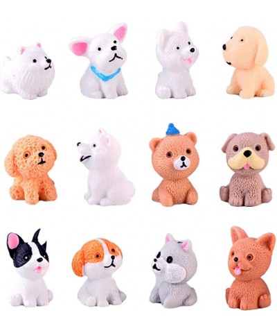 12 Pcs Dog Figures for Kids Animal Toys Set Cake Toppers Dog Figurines Collection Playset for Christmas Birthday Gift Desk De...