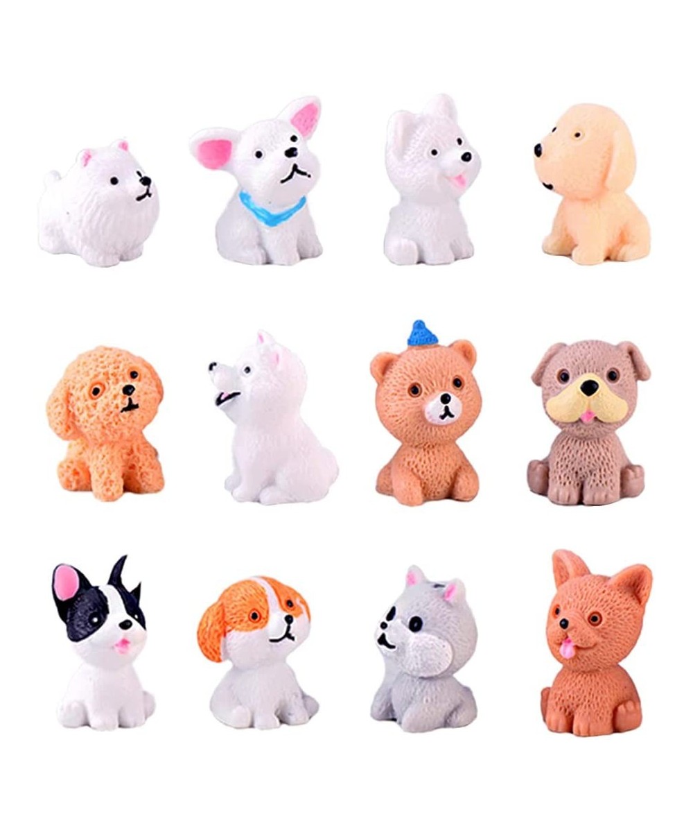 12 Pcs Dog Figures for Kids Animal Toys Set Cake Toppers Dog Figurines Collection Playset for Christmas Birthday Gift Desk De...