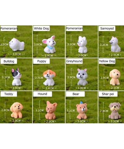 12 Pcs Dog Figures for Kids Animal Toys Set Cake Toppers Dog Figurines Collection Playset for Christmas Birthday Gift Desk De...