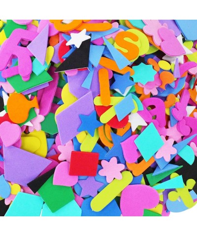 986 Pcs Bulk Sticky Foam Shape Stickers Self-Adhesive 13 Colors Geometry Alphabet Letters Numbers Punctuation Mark Star Foam ...