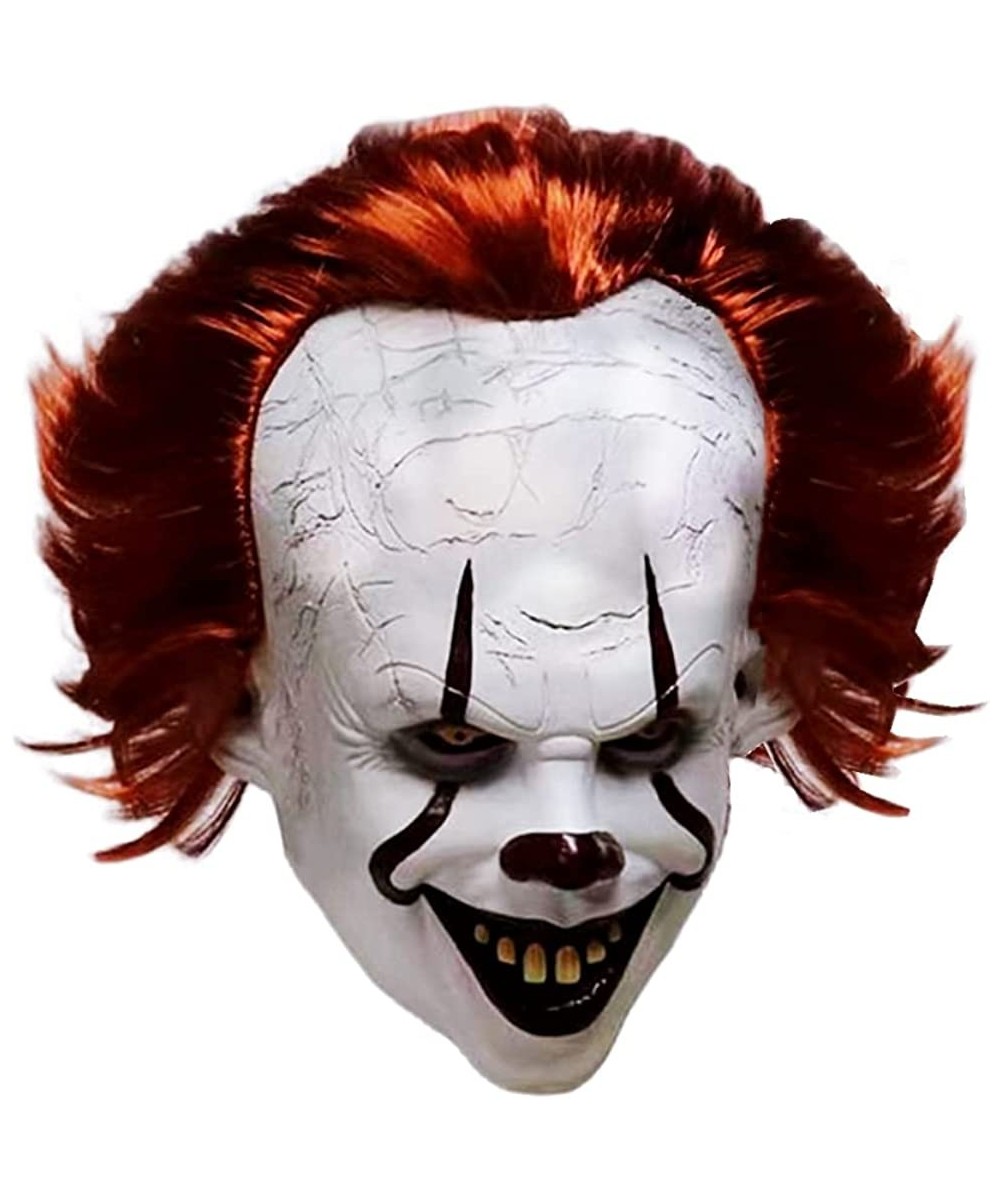 Scary IT Clown Mask Latex Clown Mask for Halloween Clown Costume Party Props $41.18 Kids' Dress-Up Accessories