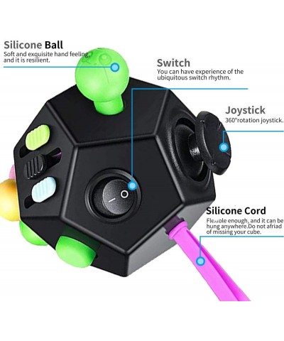 12 Sides Fidget Cube Toys Relieves Stress and Anxiety for Kids Teens and Adults with ADD OCD ADHD Autism (Black / B2) $21.24 ...