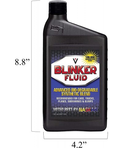 Realistic Advanced Blinker Fluid | A Hilarious Gag Gift for Any Car Enthusiast +100 000 Blinks 32 Oz Empty Bottle Black $16.4...