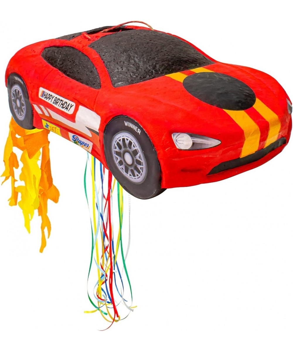 Race Car Pinata with Pull Strings Exciting Birthday Game for Kids & Awesome Racing Party Decoration $61.33 Piñatas