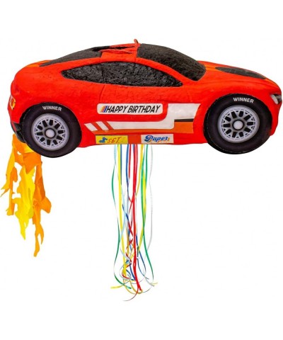 Race Car Pinata with Pull Strings Exciting Birthday Game for Kids & Awesome Racing Party Decoration $61.33 Piñatas