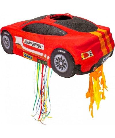 Race Car Pinata with Pull Strings Exciting Birthday Game for Kids & Awesome Racing Party Decoration $61.33 Piñatas