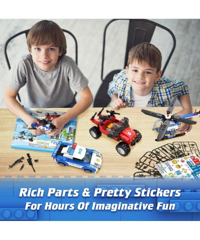 City Police Station Building Kit for Kids Aged 6 and up Includes Police Car Helicopter Drone Buggy Truck STEM Toy Police Cons...