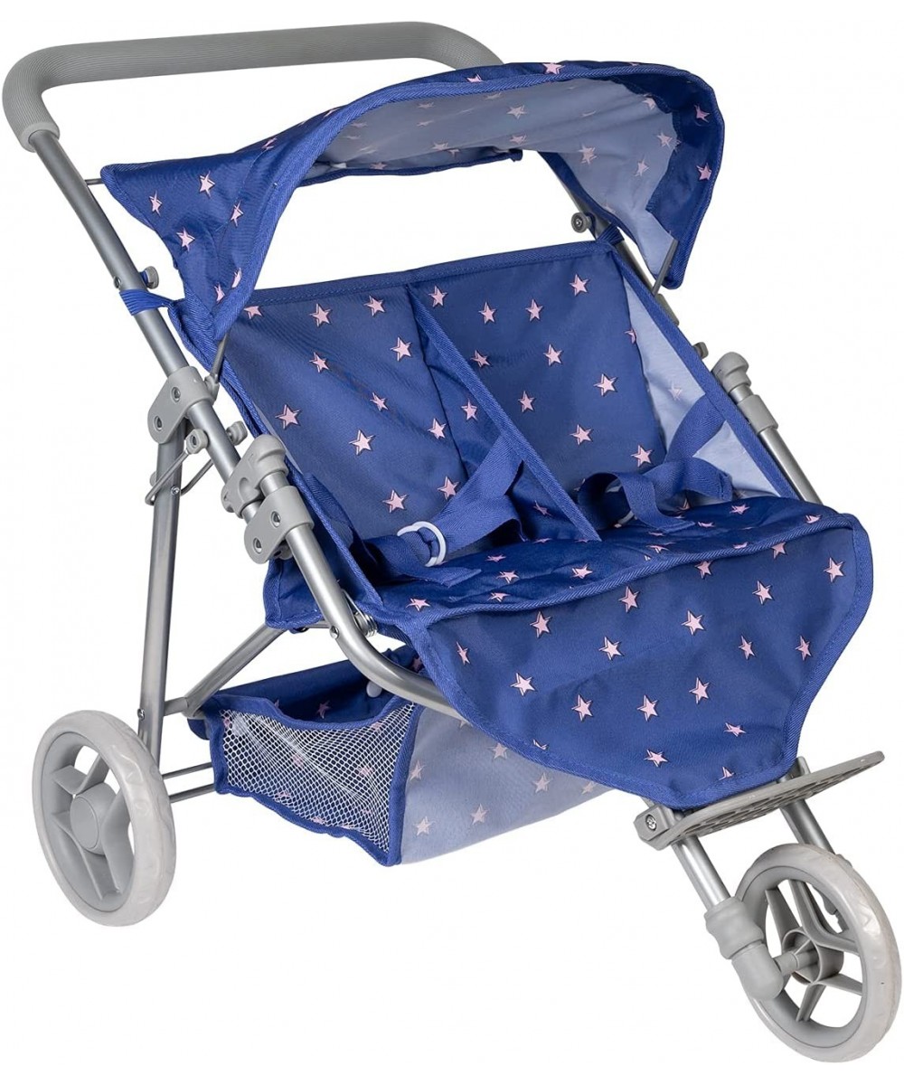 Baby Doll Stroller Starry Night Stroller Twin Jogger Stroller Fits Dolls Up to 16 inches $95.58 Doll Accessories