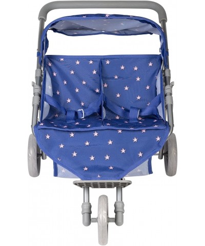 Baby Doll Stroller Starry Night Stroller Twin Jogger Stroller Fits Dolls Up to 16 inches $95.58 Doll Accessories