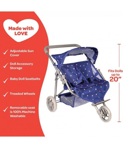 Baby Doll Stroller Starry Night Stroller Twin Jogger Stroller Fits Dolls Up to 16 inches $95.58 Doll Accessories