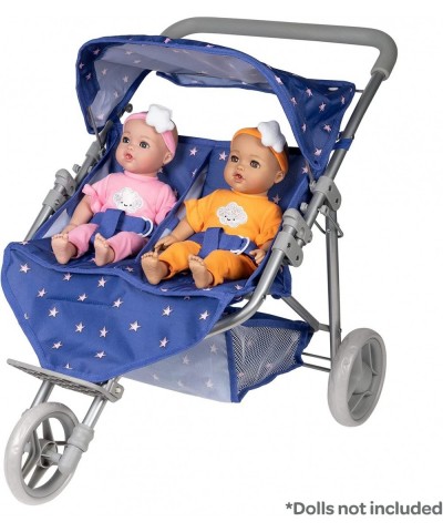 Baby Doll Stroller Starry Night Stroller Twin Jogger Stroller Fits Dolls Up to 16 inches $95.58 Doll Accessories