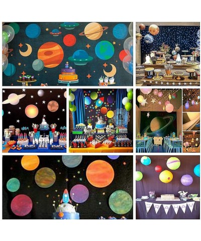 Solar System Hanging Decoration Universe Space Happy Birthday Banner Outer Space Whirls Hanging Swirl for Kids Birthday Solar...