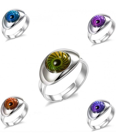 Mood Rings 2 Pcs Heart-Shaped and Turtle Dinosaur Unicorn Horse Ring Color Change Bears Eyes Emotion Feeling Finger Ring Butt...