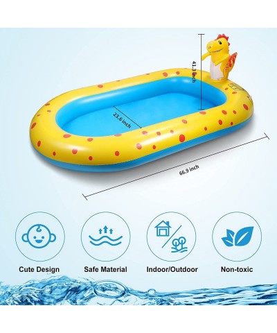 FiGoal Inflatable Dinosaur Swimming Pool for Kids Backyard Garden Grassland Beach Swimming Pool Water mat Fun Water Toys Summ...