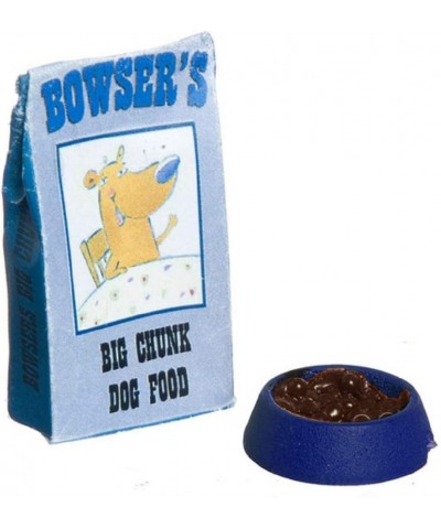 Dollhouse Miniature Bowser's Dog Food Bag with Bowl $18.70 Dollhouse Accessories