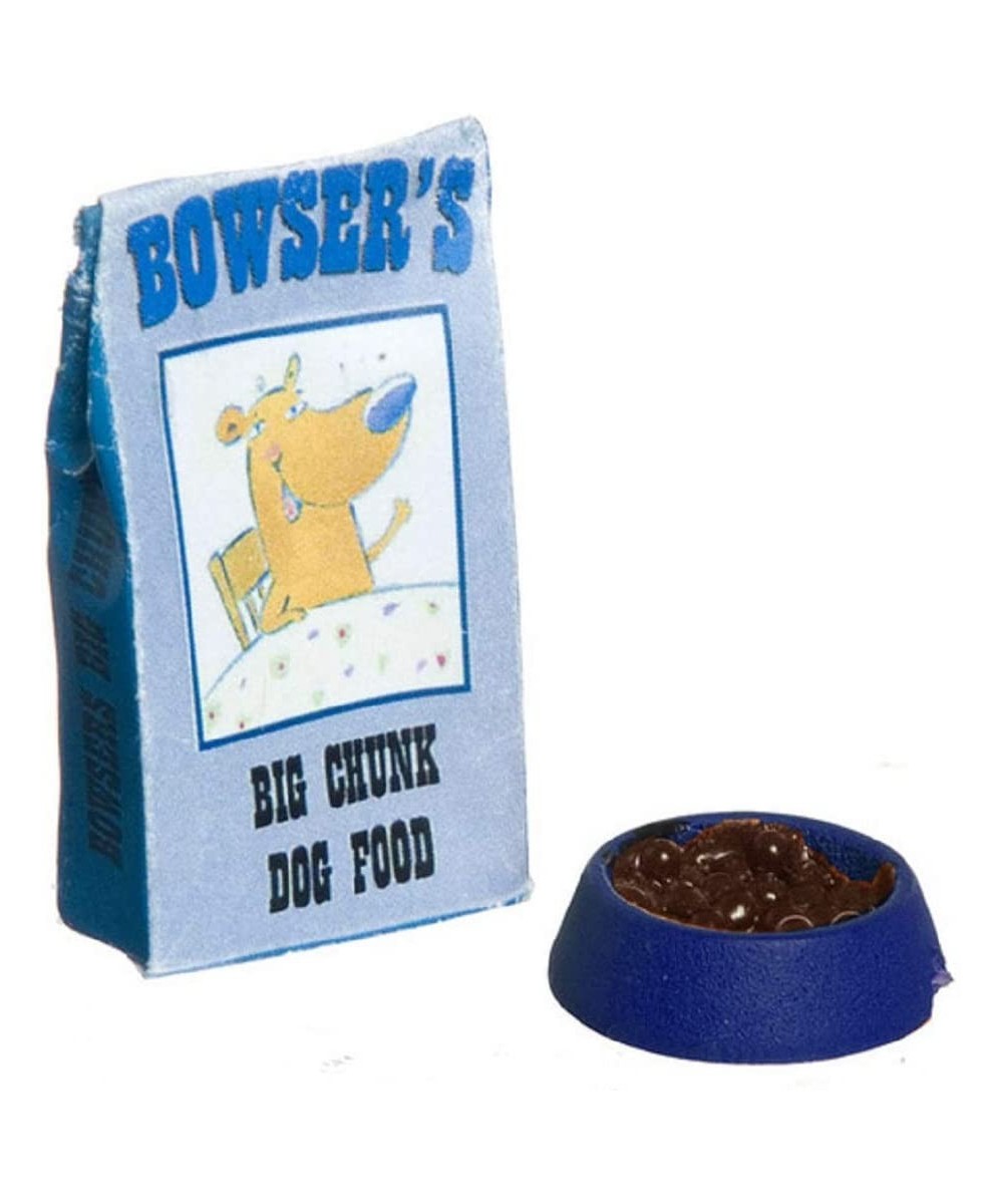 Dollhouse Miniature Bowser's Dog Food Bag with Bowl $18.70 Dollhouse Accessories